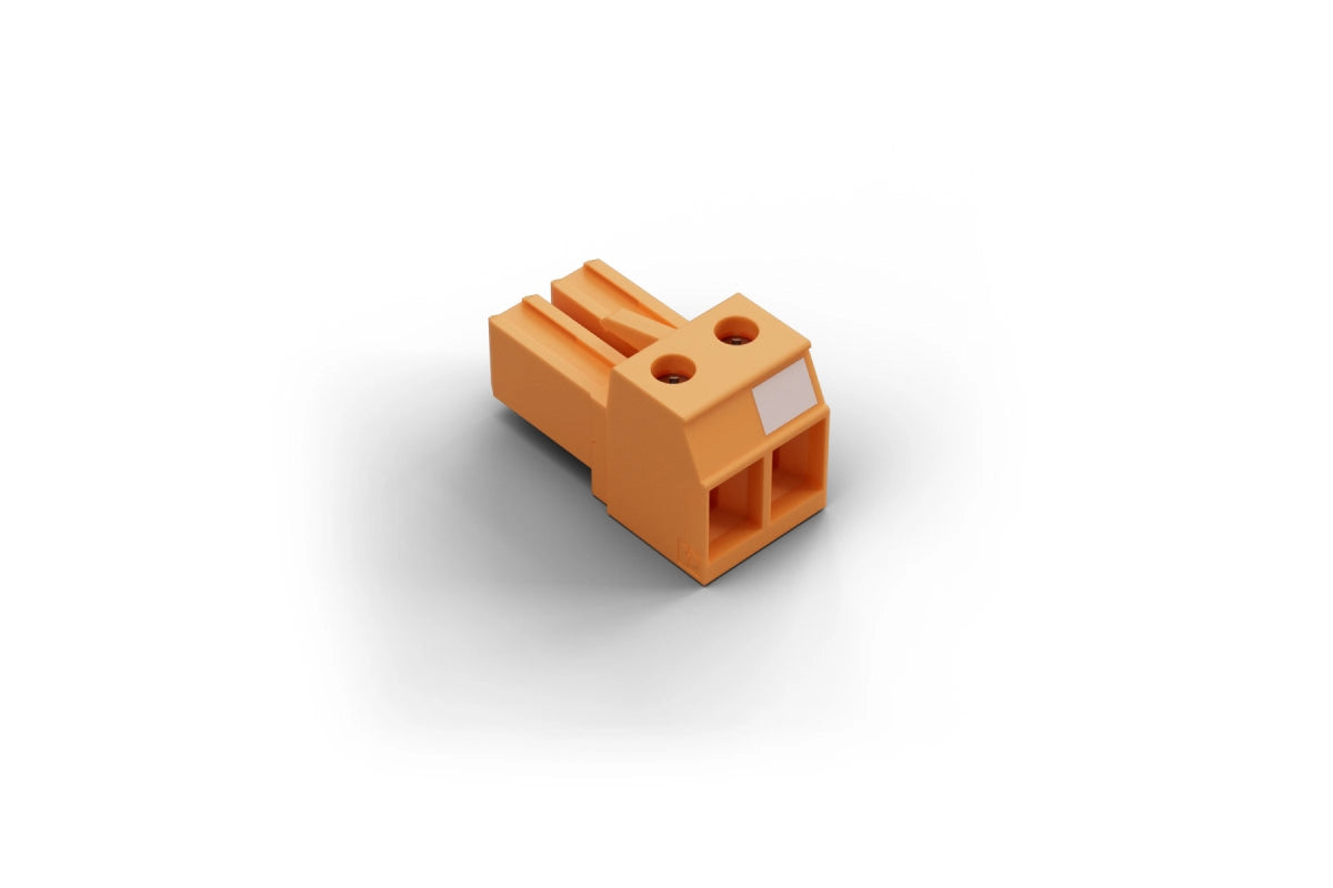 Schraub-Steckklemme orange 2pol.